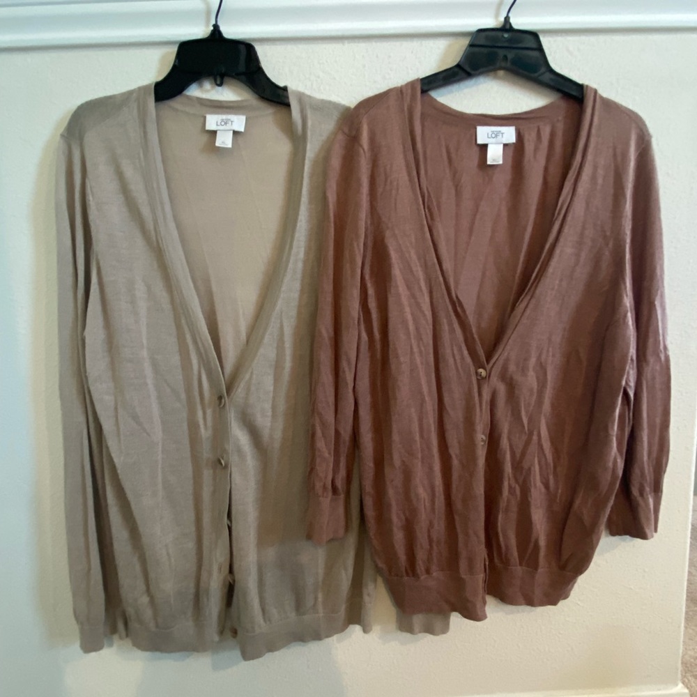 Women’s cardigan in brown and tan